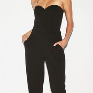 Express Strapless Sweetheart Neck Jumpsuit